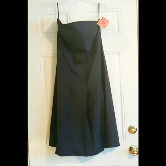 NWT Isaac Mizrahi Navy Blue Strapless Dress - Picture 1 of 3